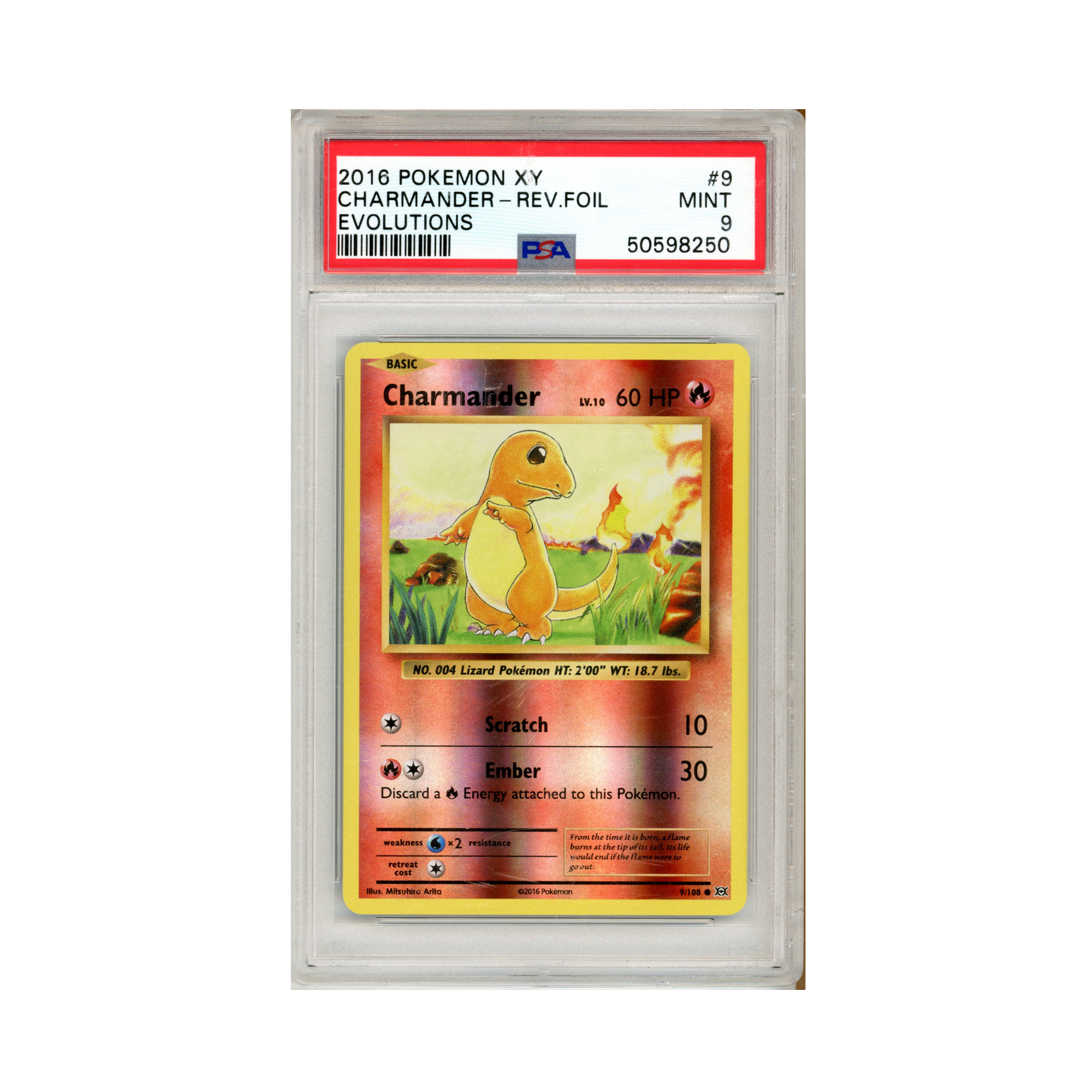 2016 Pokemon Evolutions Charmander #9 PSA 9