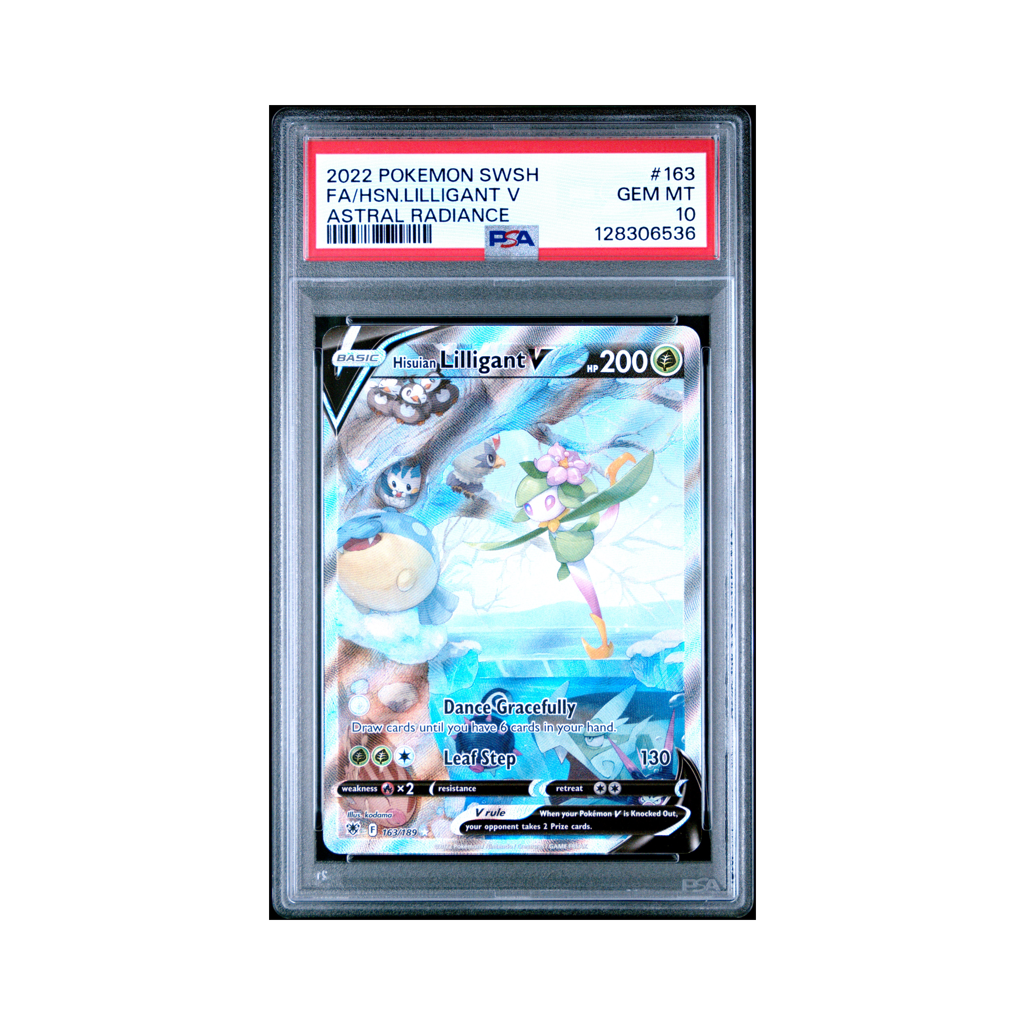 2022 Pokemon Sword & Shield Astral Radiance Hisuian Lilligant V #163 P ...