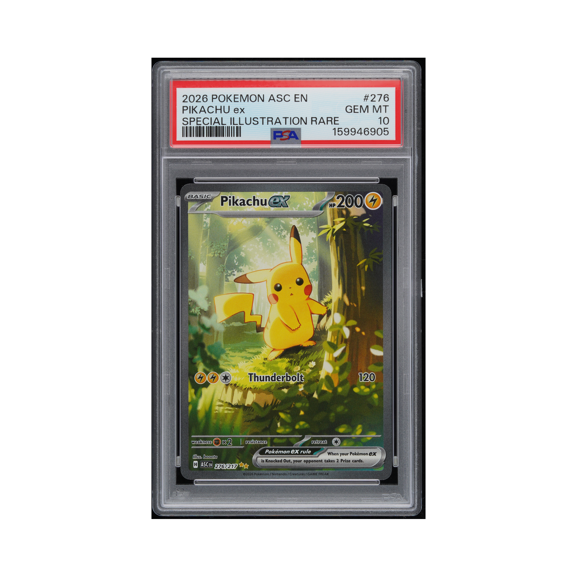 2026 Pokemon Ascended Heroes Pikachu ex #276 PSA 10 – Common Lands
