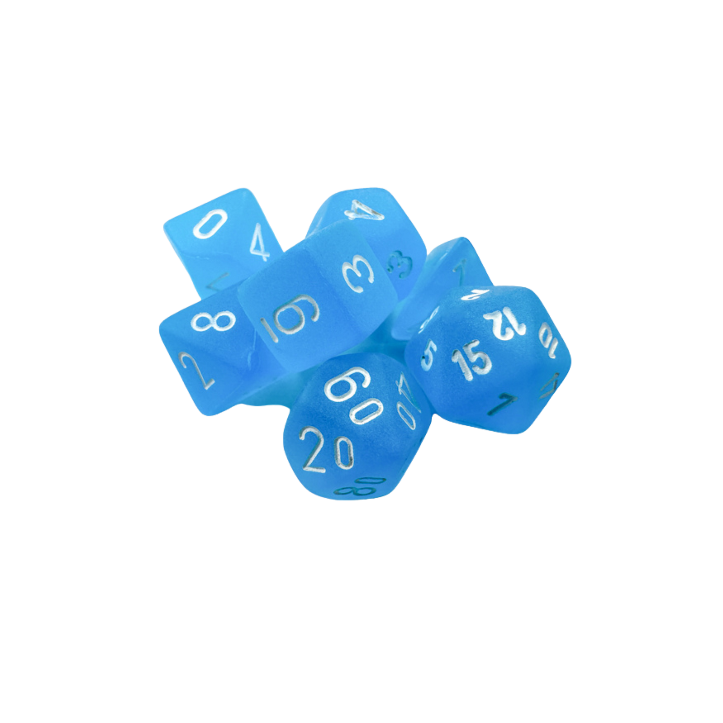 Chessex Frosted Mini 7 Die Set Caribbean