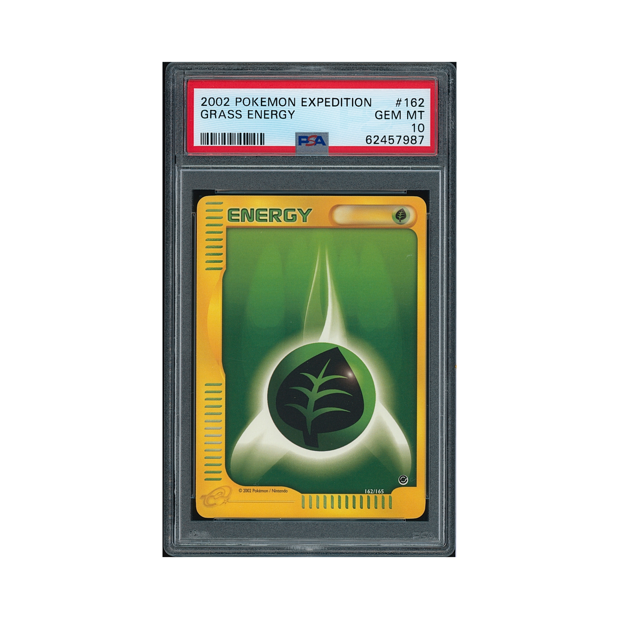 2002 Pokemon Expedition Grass Energy #162 PSA 10 – Common Lands
