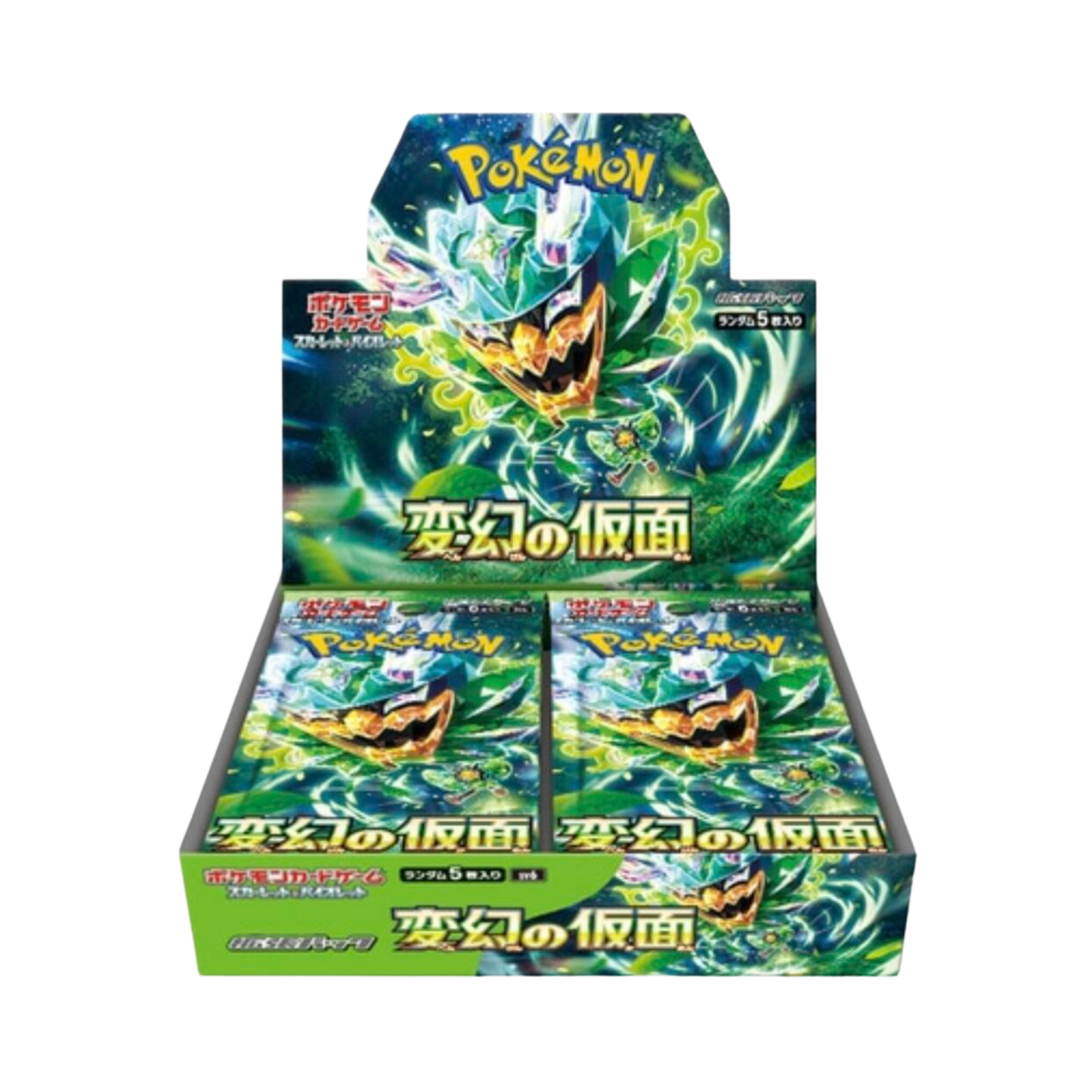 Sealed Pokémon Japanese Transformation Mask Booster Box with 30 packs from the SV6a Kitakami Scarlet & Violet expansion