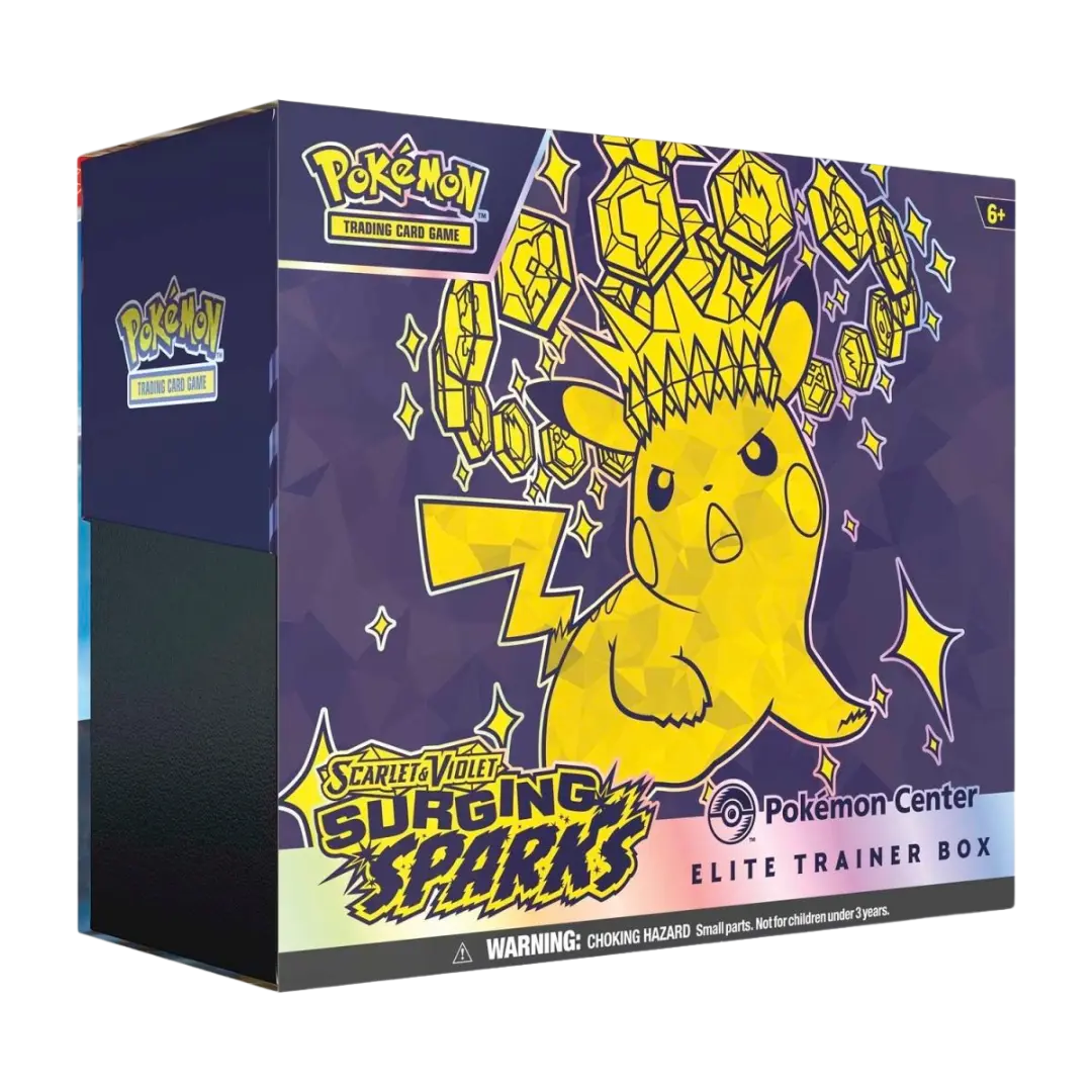 Surging Sparks Pokemon Center Elite Trainer Box – Common Lands