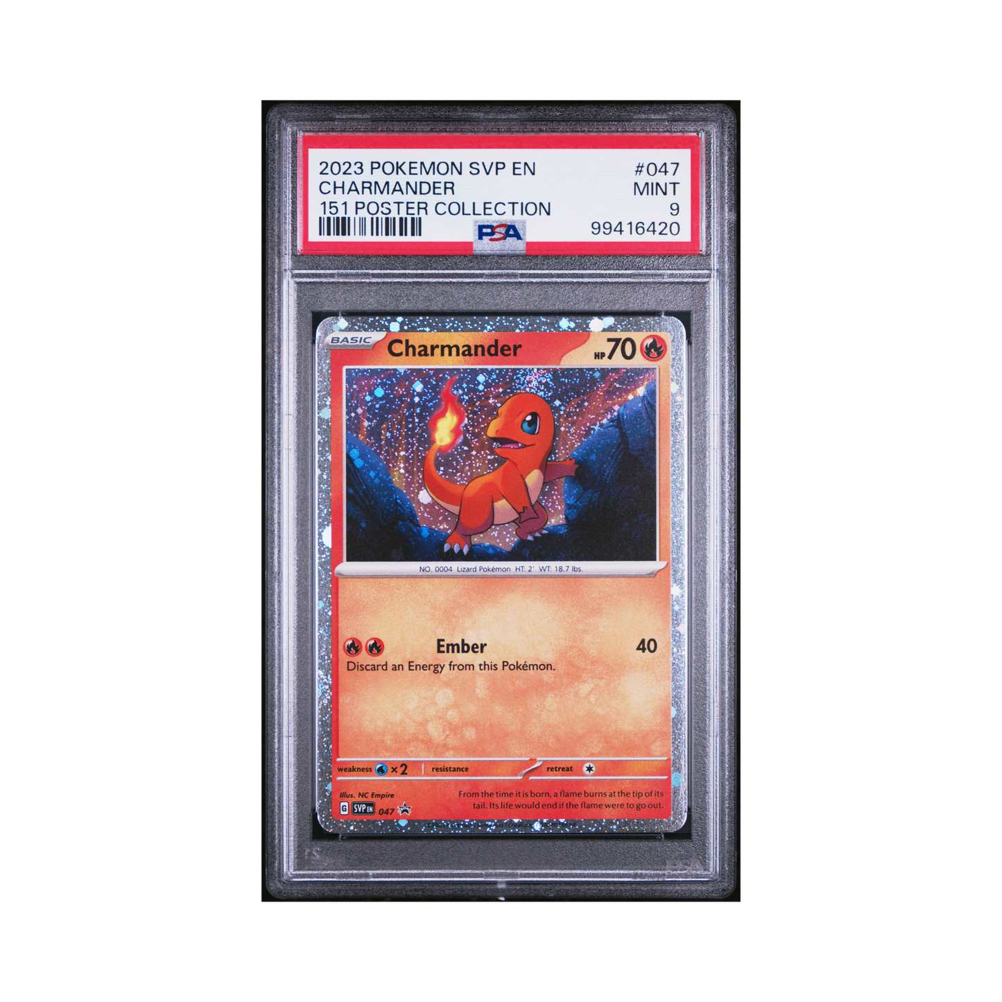 2023 Pokemon Svp Black Star Promo Charmander #047 PSA 9