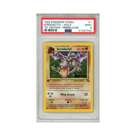 1999 Pokemon Fossil Aerodactyl #1 PSA 9