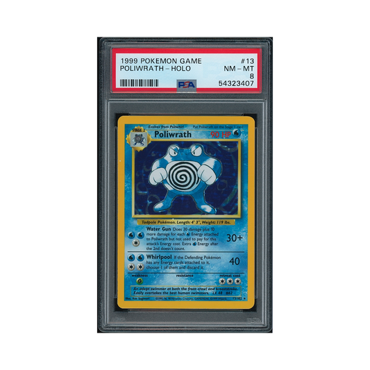 1999 Pokemon Game Poliwrath #13 PSA 8