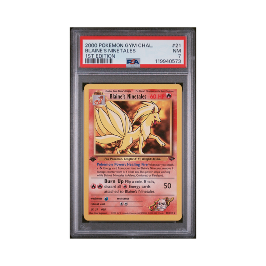 2000 Pokemon Gym Challenge Blaine's Ninetales #21 PSA 7