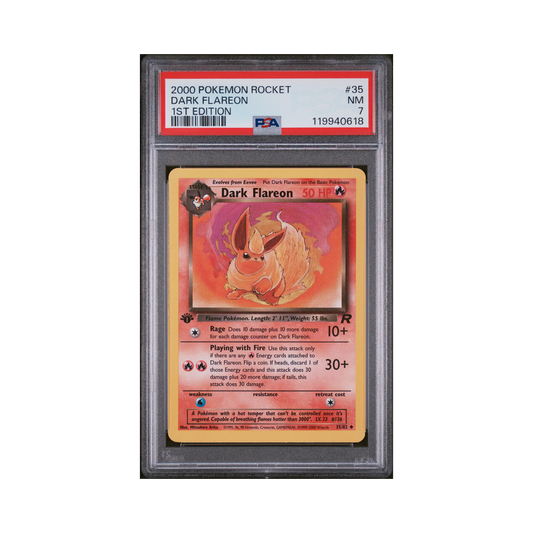 2000 Pokemon Team Rocket Dark Flareon #35 PSA 7