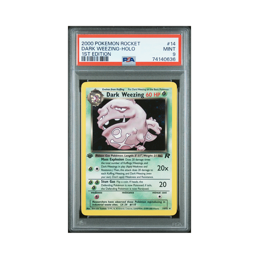 2000 Pokemon Team Rocket Dark Weezing #14 PSA 9