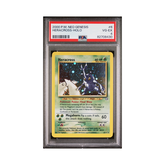 2000 Pokemon Neo Genesis Heracross #6 PSA 4