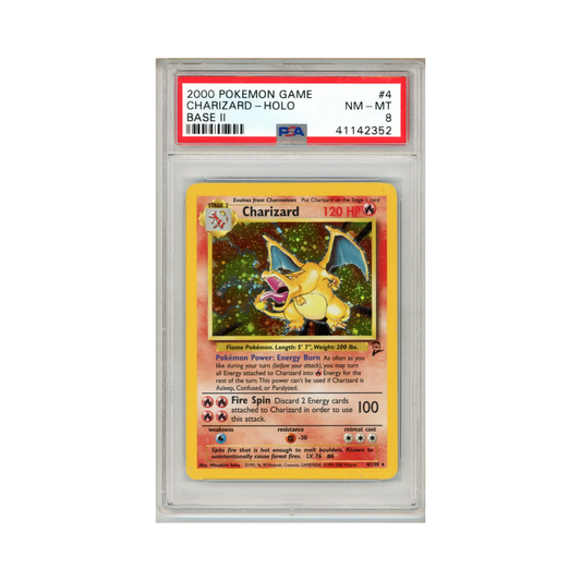 2000 Pokemon Base Set 2 Charizard #4 PSA 8
