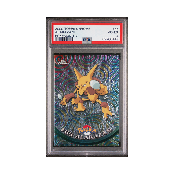 2000 Pokemon Topps Chrome Pokemon T.V. Alakazam #65 PSA 4 – Common