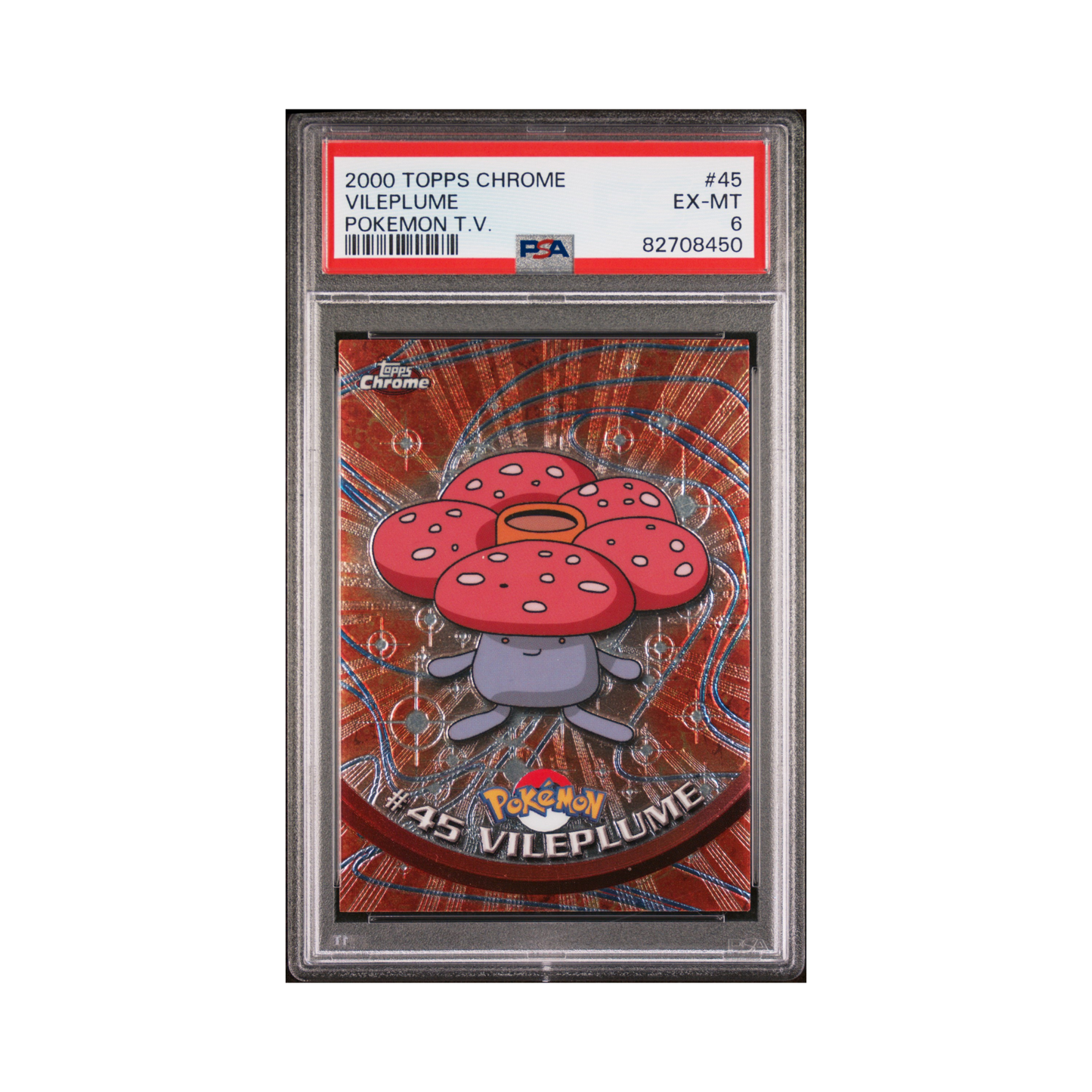 2000 Pokemon Topps Chrome Pokemon TV Vileplume #45 PSA 6