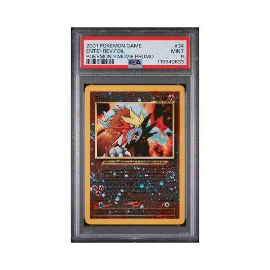 2001 Pokemon Game Movie Entei(reverse Holo) #34 PSA 9