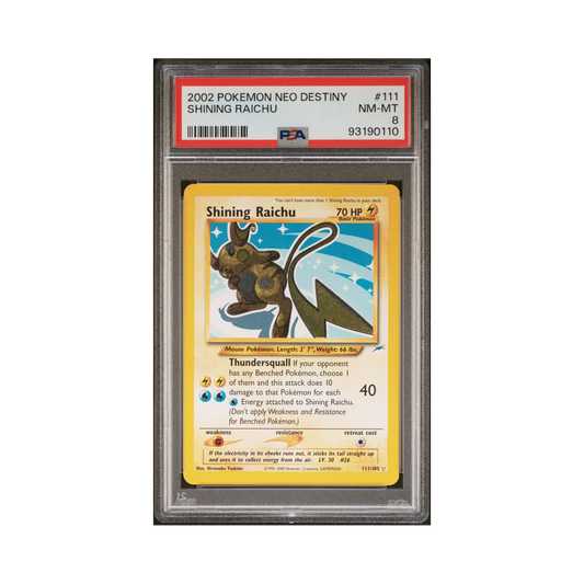2002 Pokemon Neo Destiny Shining Raichu #111 PSA 8