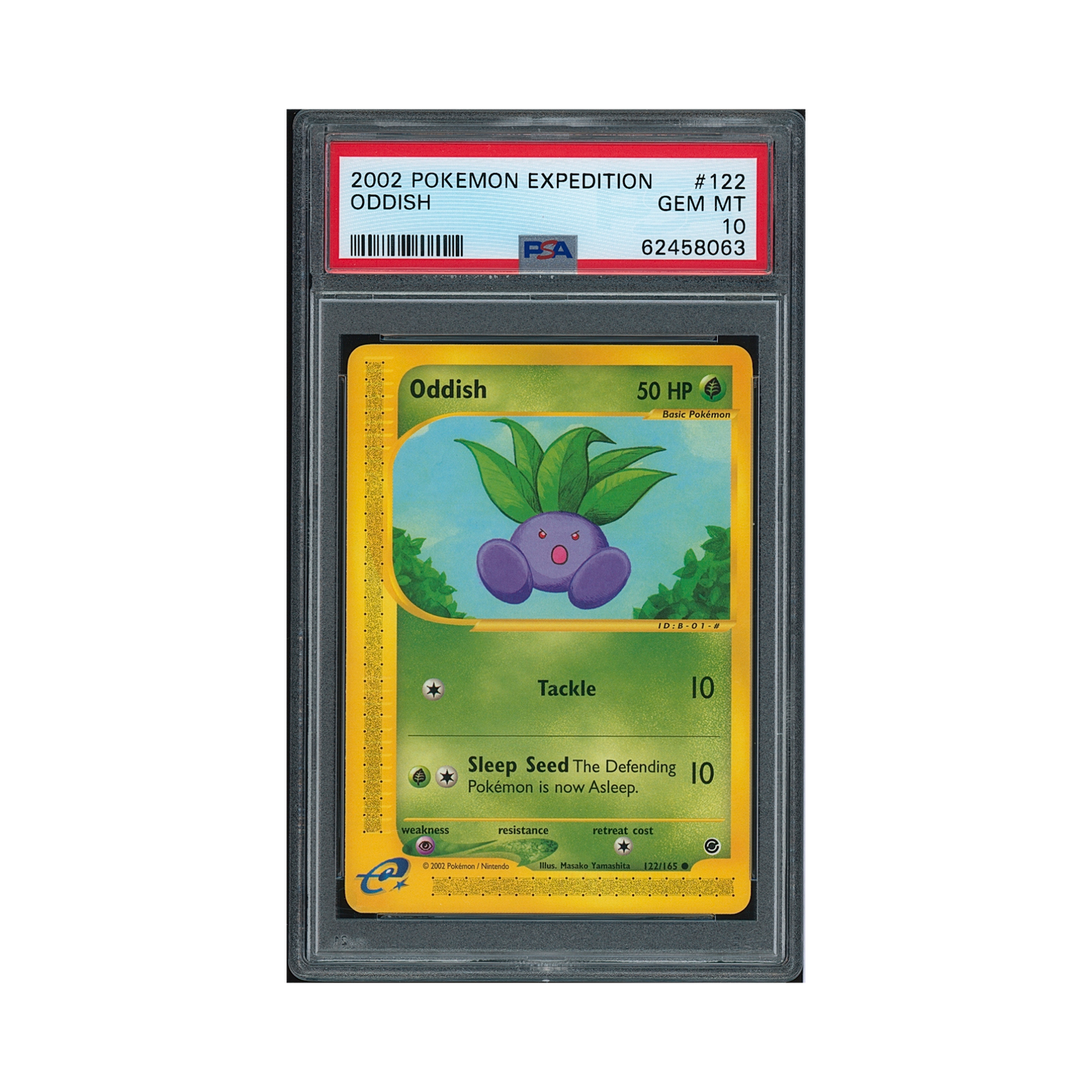 2002 Pokemon Expedition Oddish #122 PSA 10