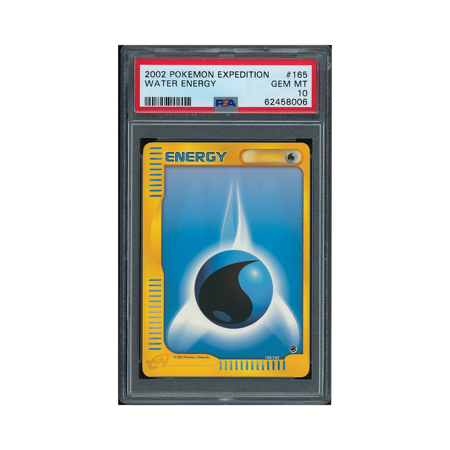 2002 Pokemon Expedition Water Energy #165 PSA 10