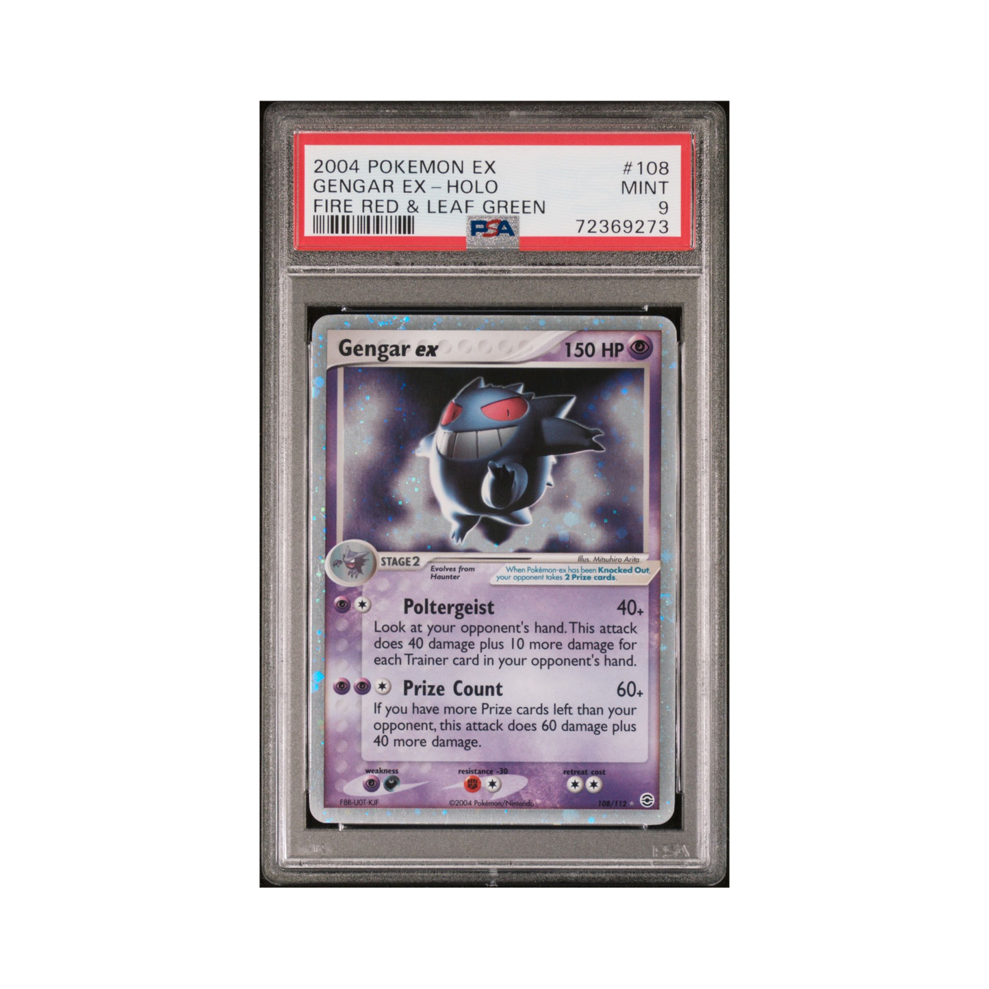 2004 Pokemon FireRed & LeafGreen Gengar ex #108 PSA 9