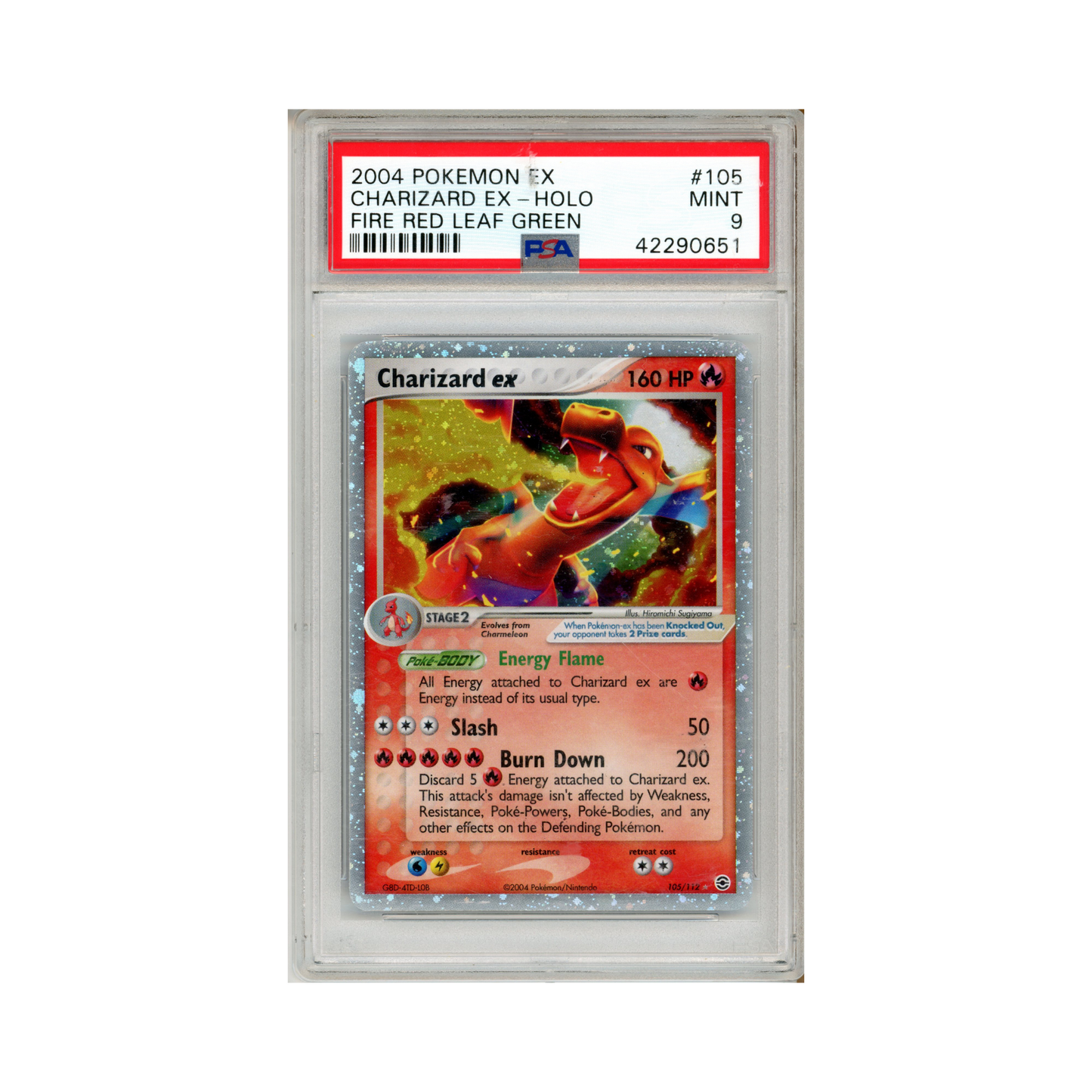 2004 Pokemon FireRed & LeafGreen Charizard ex #105 PSA 9