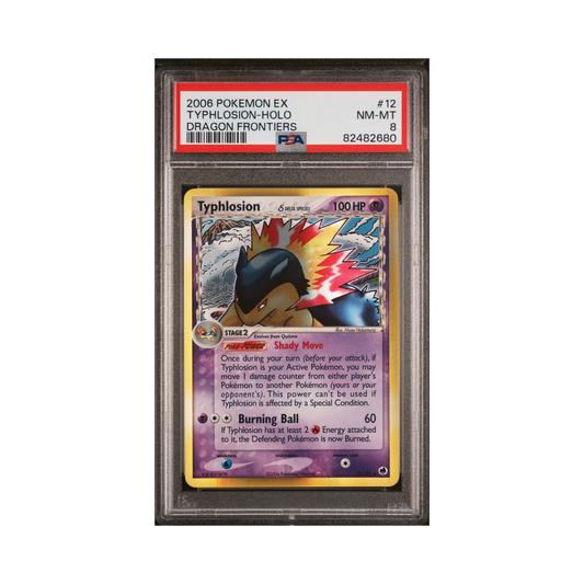 2006 Pokemon EX Dragon Frontiers Typhlosion #12 PSA 8