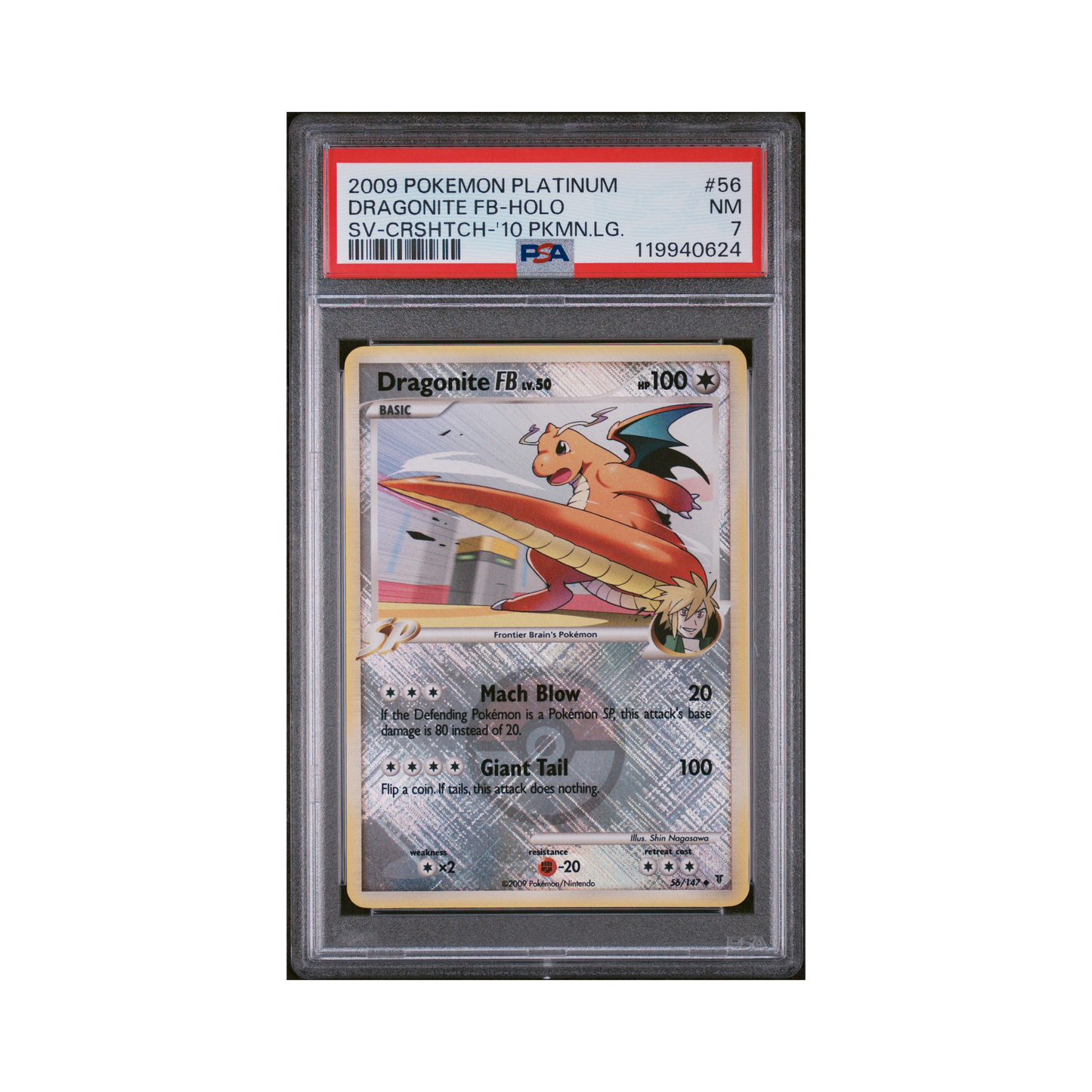 2009 Pokemon Platinum Supreme Victors Dragonite Fb #56 PSA 7