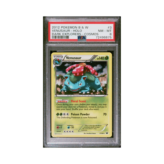 2012 Pokemon Dark Explorers Venusaur #3 PSA 8