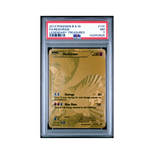 2013 Pokemon Black & White Legendary Treasures Reshiram #114 PSA 7