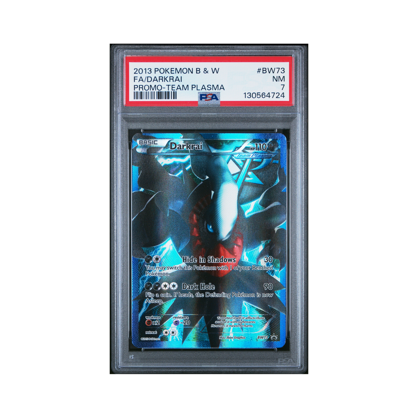 2013 Pokemon Black & White Promo Darkrai #BW73 PSA 7