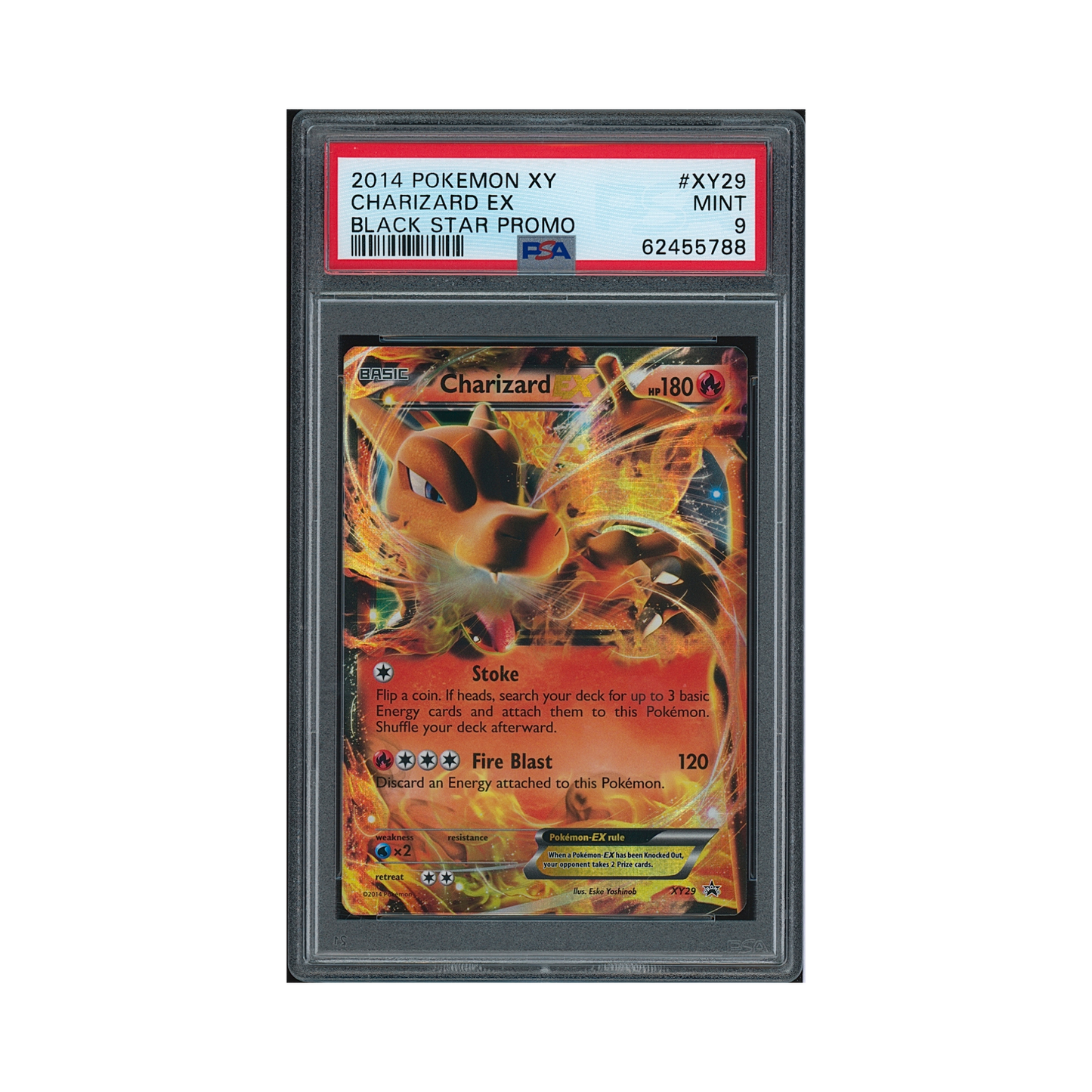 2014 Pokemon XY Black Star Promo Charizard EX #XY29 PSA 9