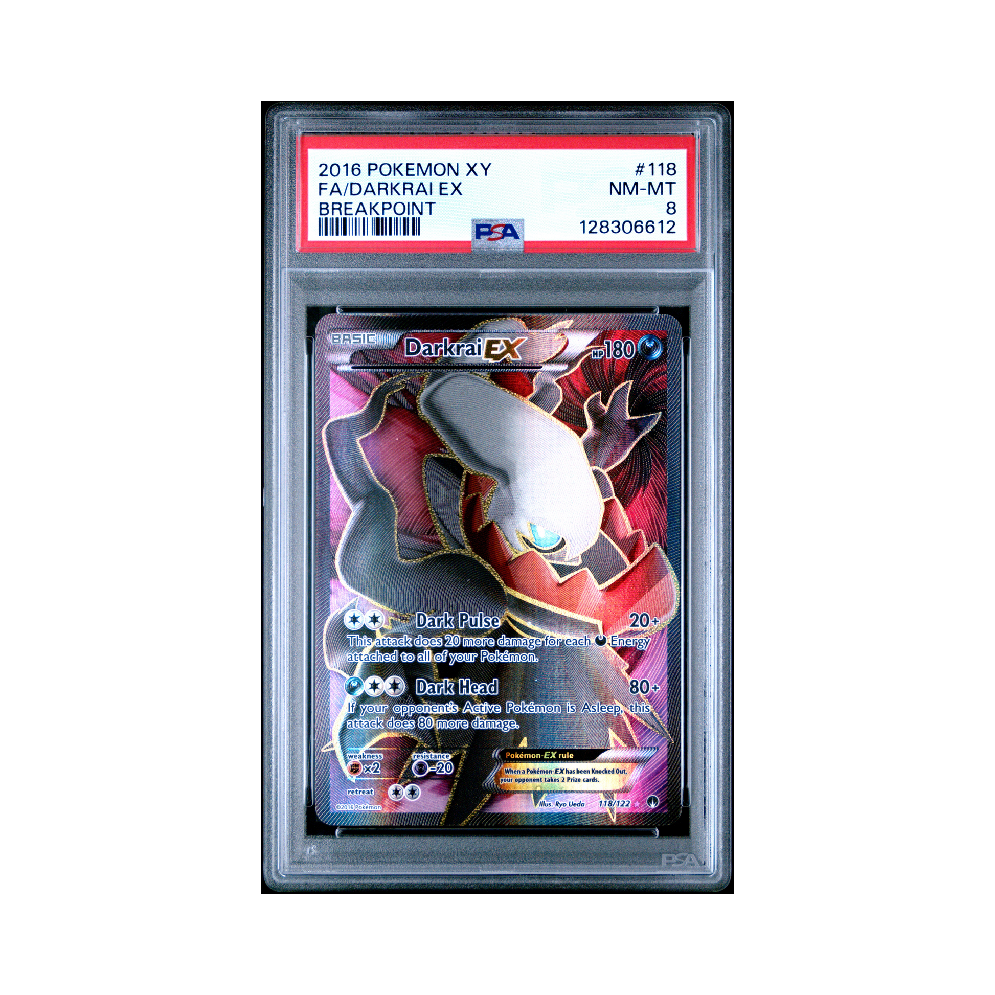 2016 Pokemon XY Breakpoint Darkrai EX #118 PSA 8 – Common Lands