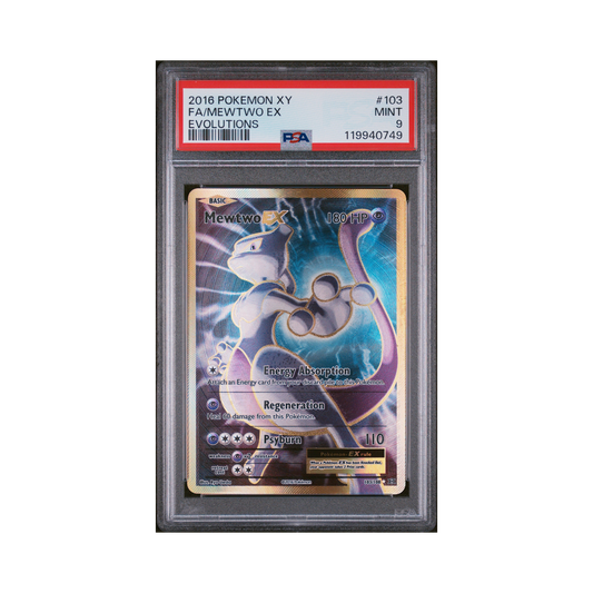 2016 Pokemon XY Evolutions Mewtwo EX #103 PSA 9