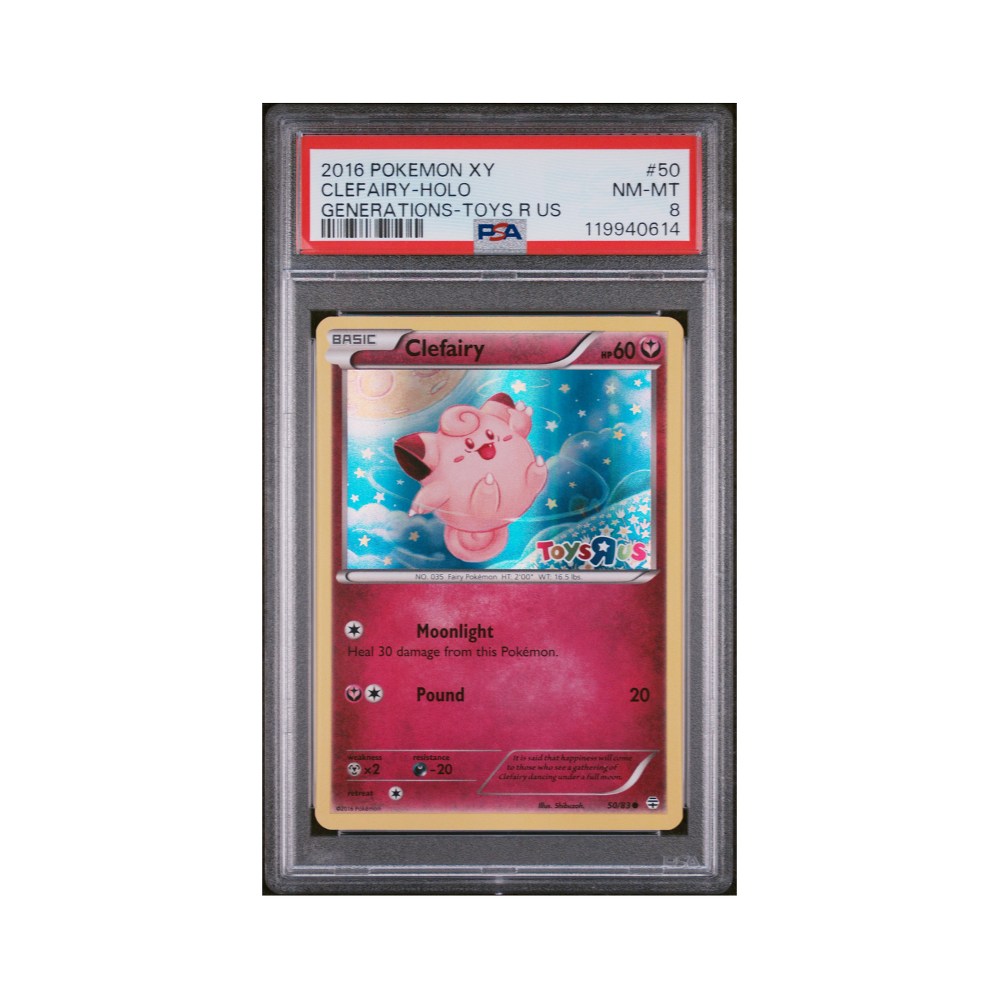 2016 Pokemon XY Generations Clefairy #50 PSA 8