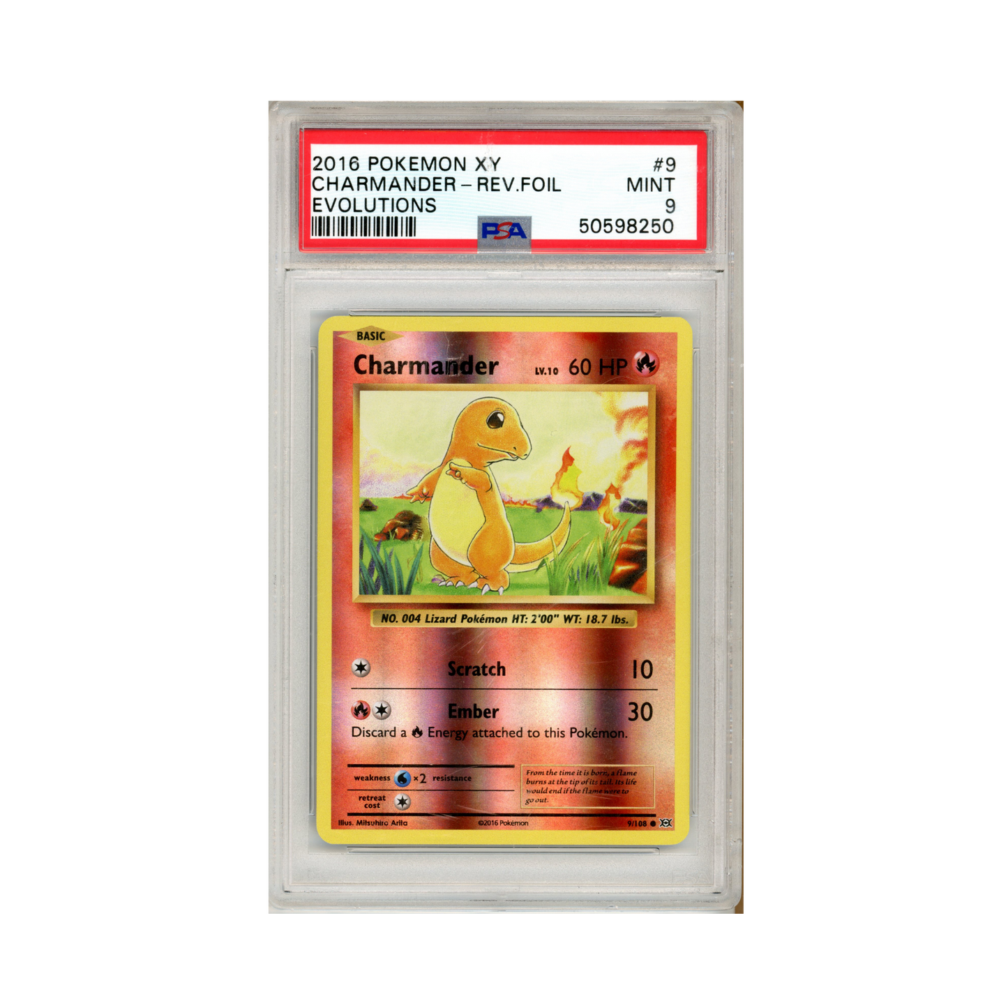 2016 Pokemon Evolutions Charmander #9 PSA 9 – Common Lands