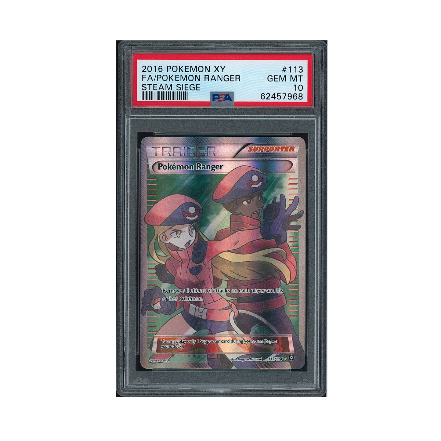 2016 Pokemon XY Steam Siege Pokemon Ranger #113 PSA 10