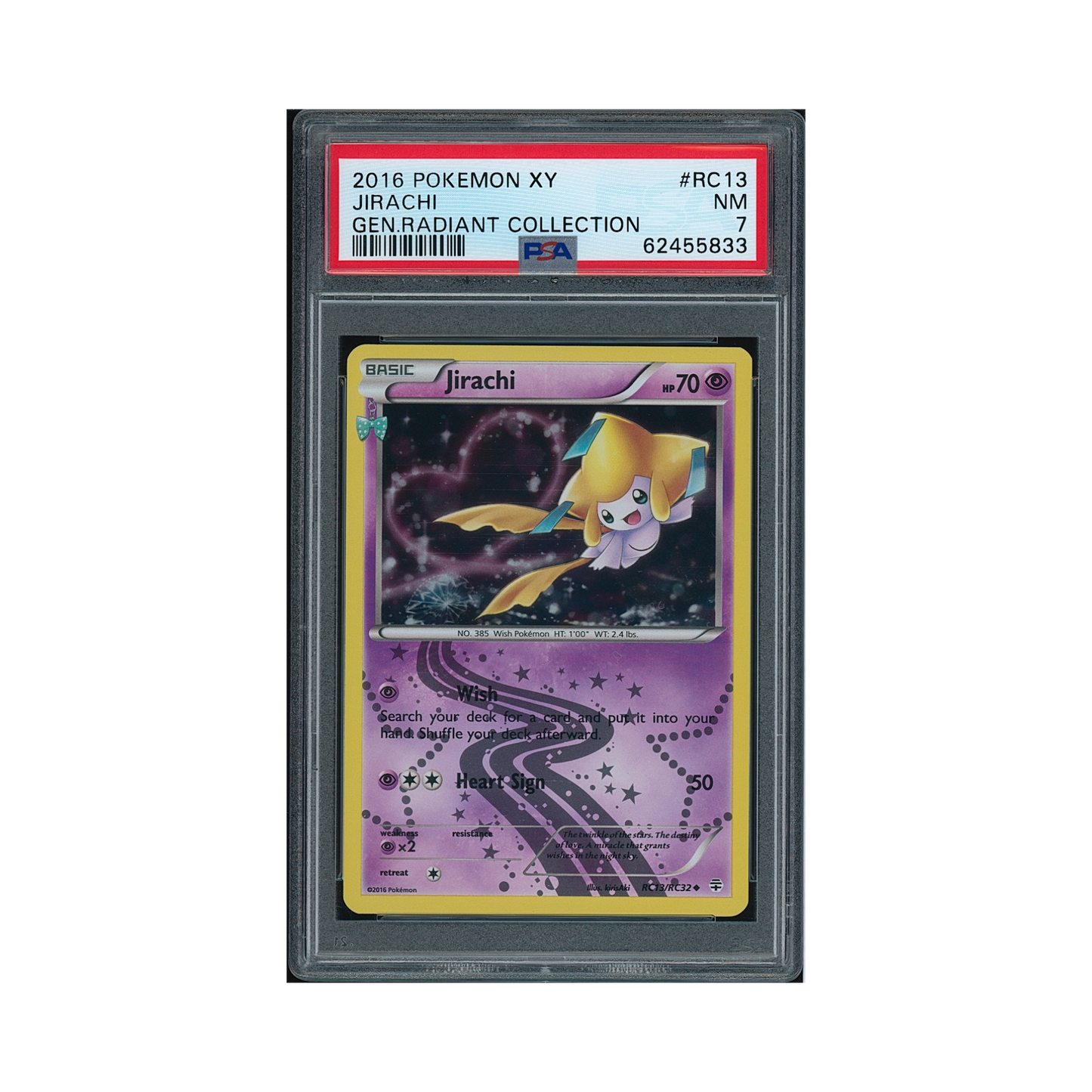 2016 Pokemon XY Generations – Radiant Collection Jirachi #RC13 PSA 7