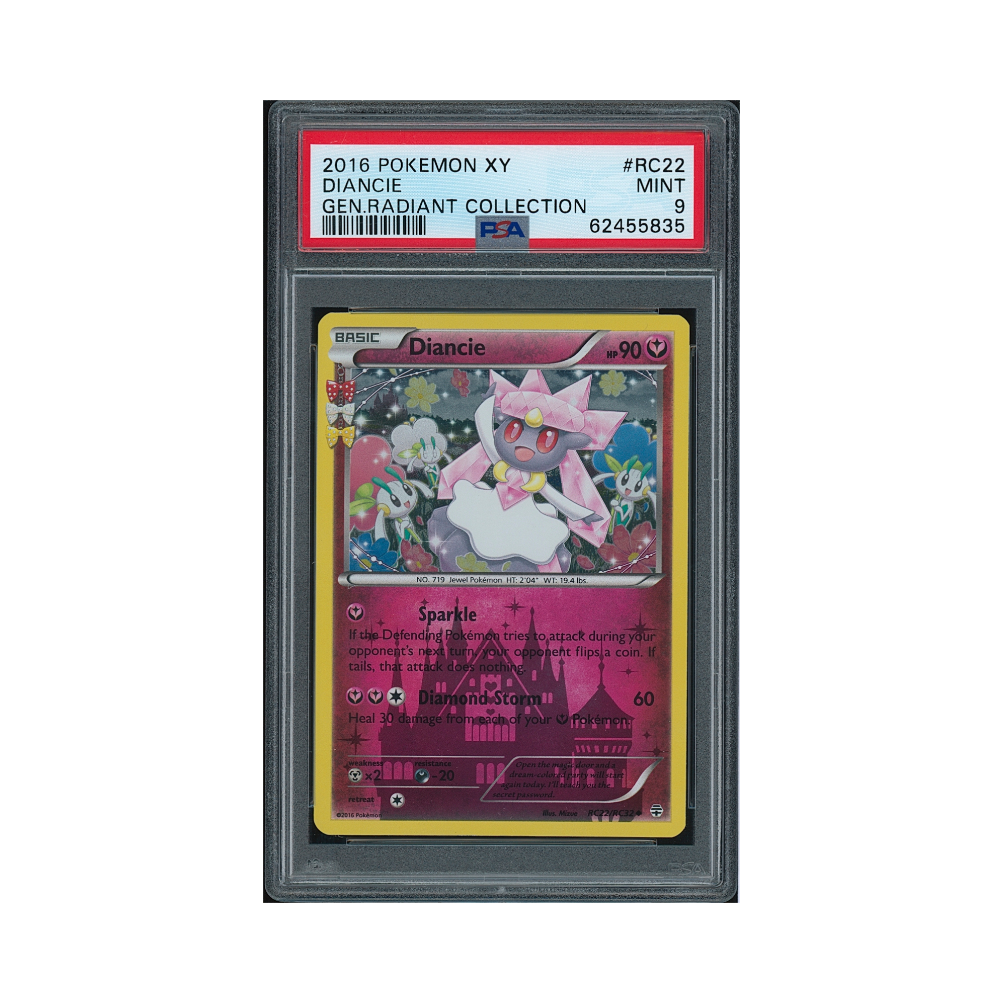 2016 Pokemon XY Generations – Radiant Collection Diancie #RC22 PSA 9 ...