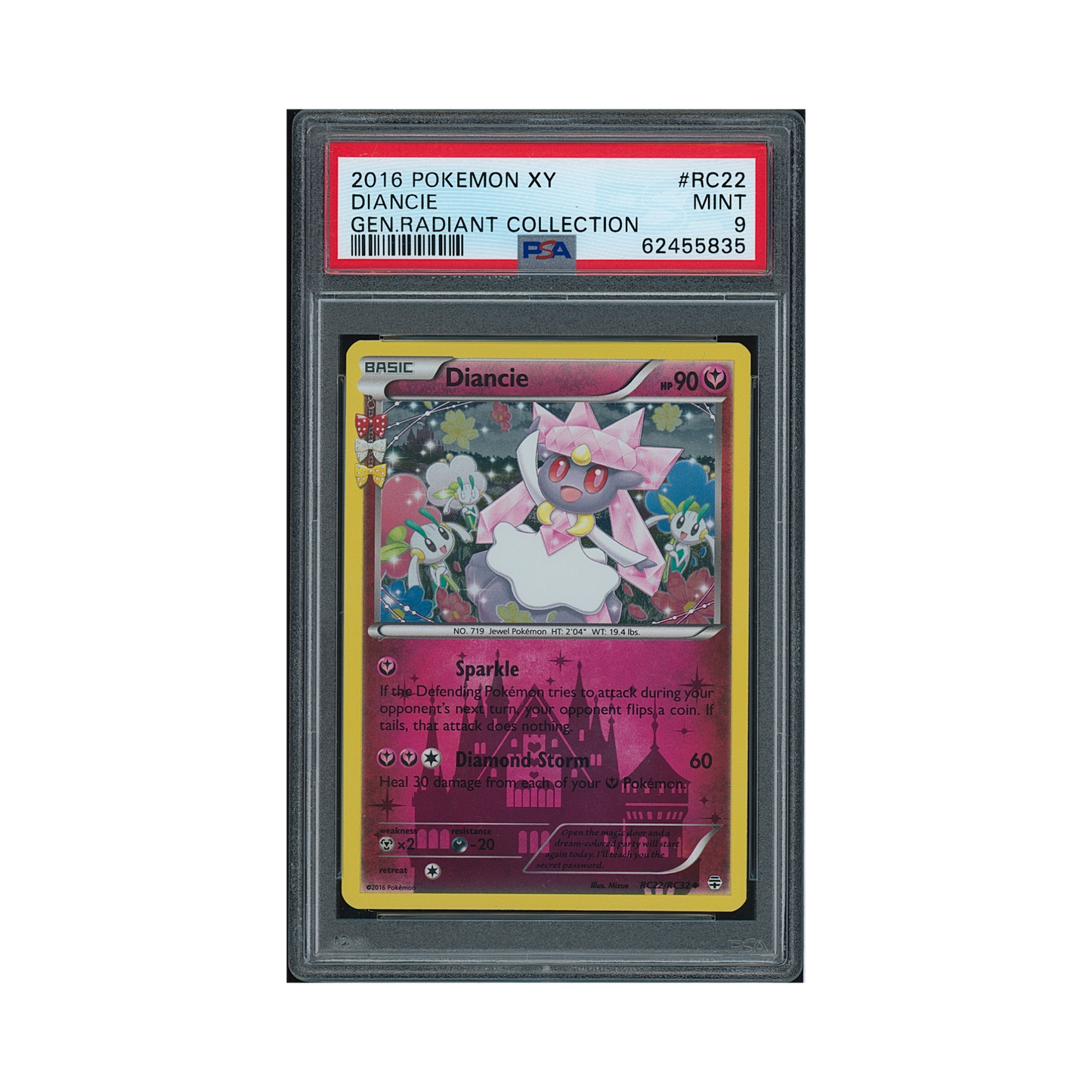 2016 Pokemon XY Generations – Radiant Collection Diancie #RC22 PSA 9