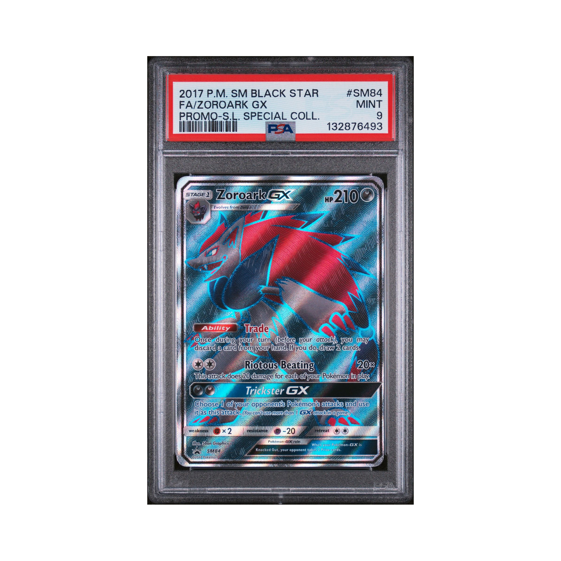 2017 Pokemon SM Black Star Promos Zoroark-GX #SM84 PSA 9 – Common