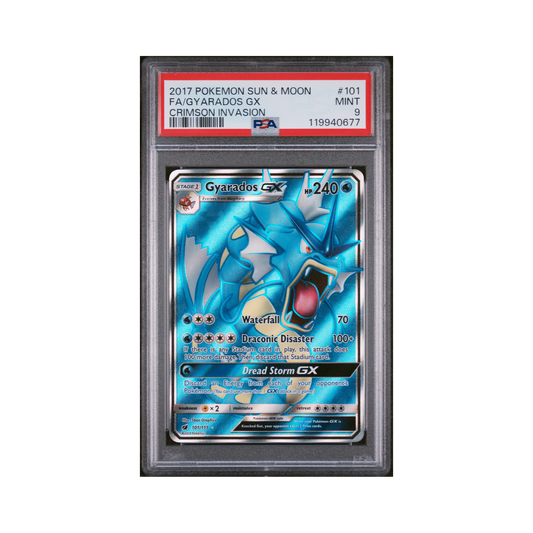 2017 Pokemon Sun & Moon Crimson Invasion Gyarados GX #101 PSA 9