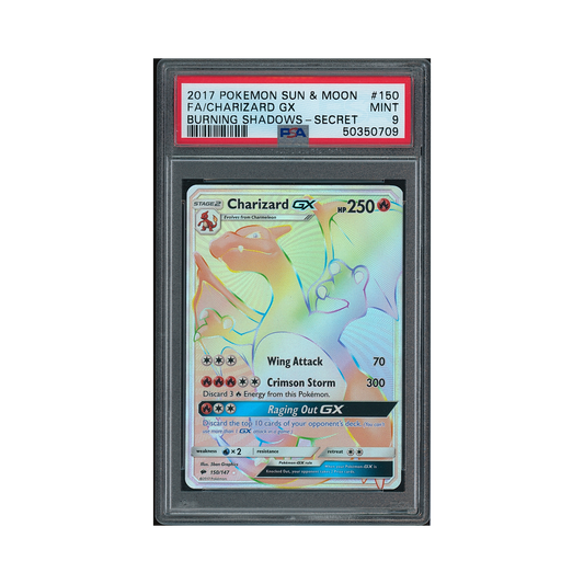 2017 Pokemon Sun & Moon Burning Shadows Charizard GX #150 PSA 9