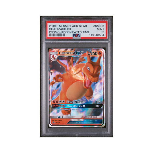 2019 Pokemon SM Black Star Promo Charizard GX #SM211 PSA 9