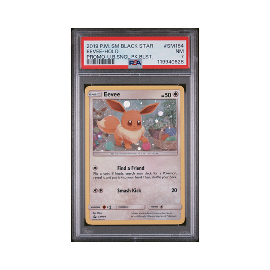 2019 Pokemon SM Black Star Promo Eevee #SM184 PSA 7