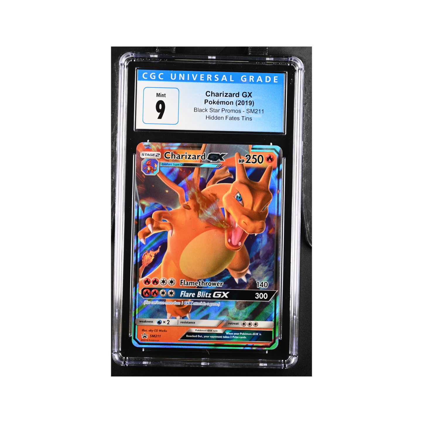 2019 Pokemon SM Black Star Promos Charizard-GX #SM211 CGC 9