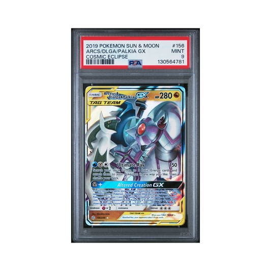 2019 Pokemon Sun & Moon Cosmic Eclipse Arcs/dlga/palkia GX #156 PSA 9