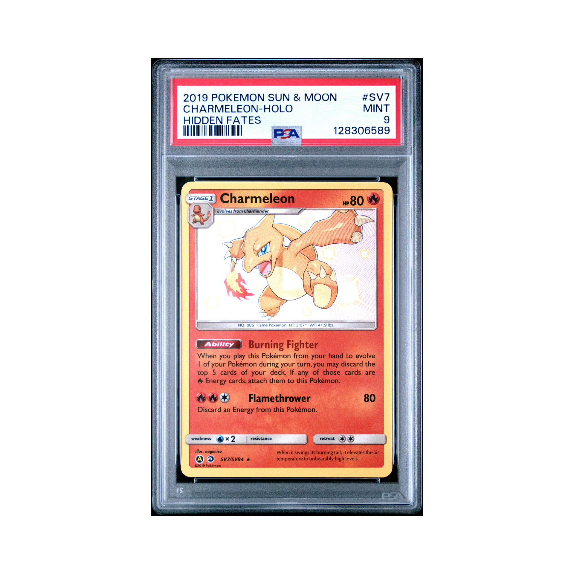 charmeleon pokemon card shiny 2019 Sun & Moon Hidden Fates #SV7 PSA 9 – Common Lands end display Charmeleon #110 Prices | Pokemon