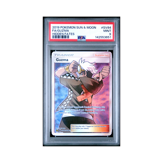 2019 Pokemon Sun & Moon Hidden Fates Guzma #SV84 PSA 9
