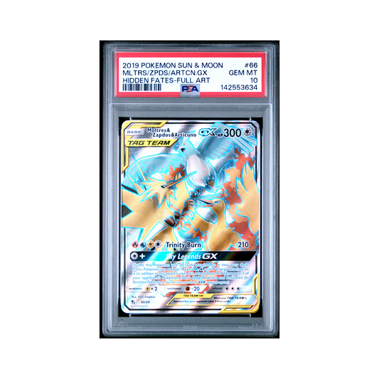 2019 Pokemon Sun & Moon Hidden Fates Mltrs/zpds/artcn.gx #66 PSA 10