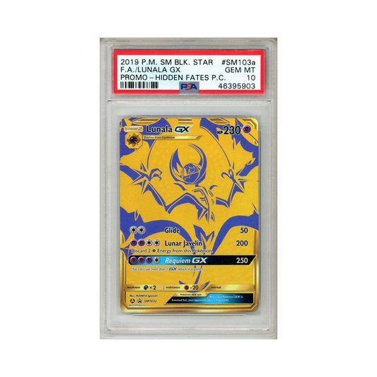 2019 Pokemon SM Black Star Promos Lunala-GX #SM103a PSA 10