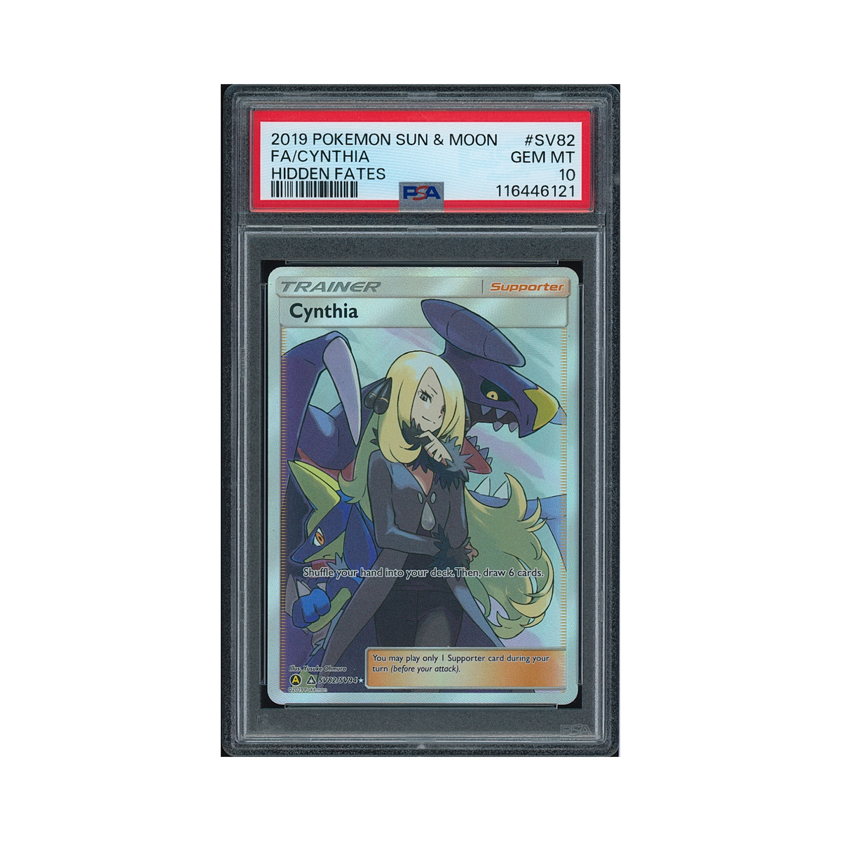 2019 Pokemon Sun & Moon Hidden Fates Cynthia #SV82 PSA 10