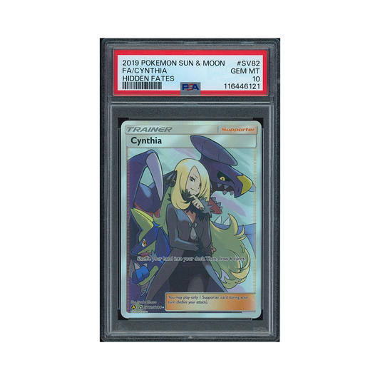2019 Pokemon Sun & Moon Hidden Fates Cynthia #SV82 PSA 10